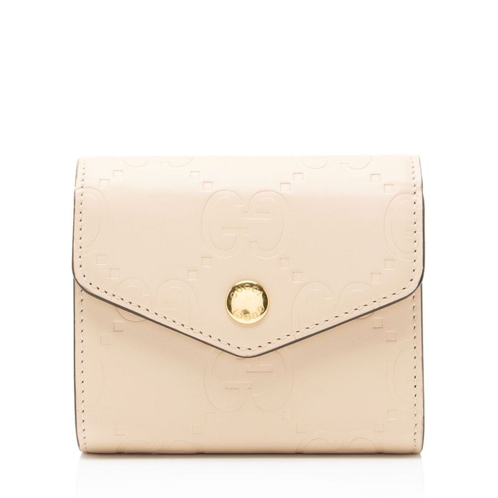 Gucci Jumbo GG Leather Trifold Wallet